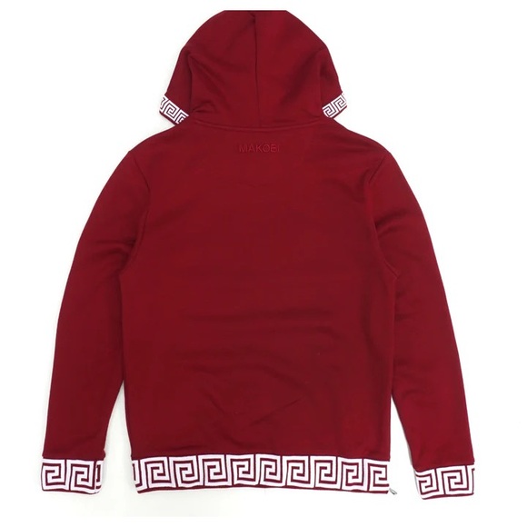 Makobi M4675 MEDUSA HOODIE - BURGUNDY - Picture 4 of 6
